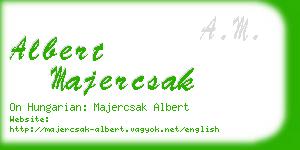 albert majercsak business card